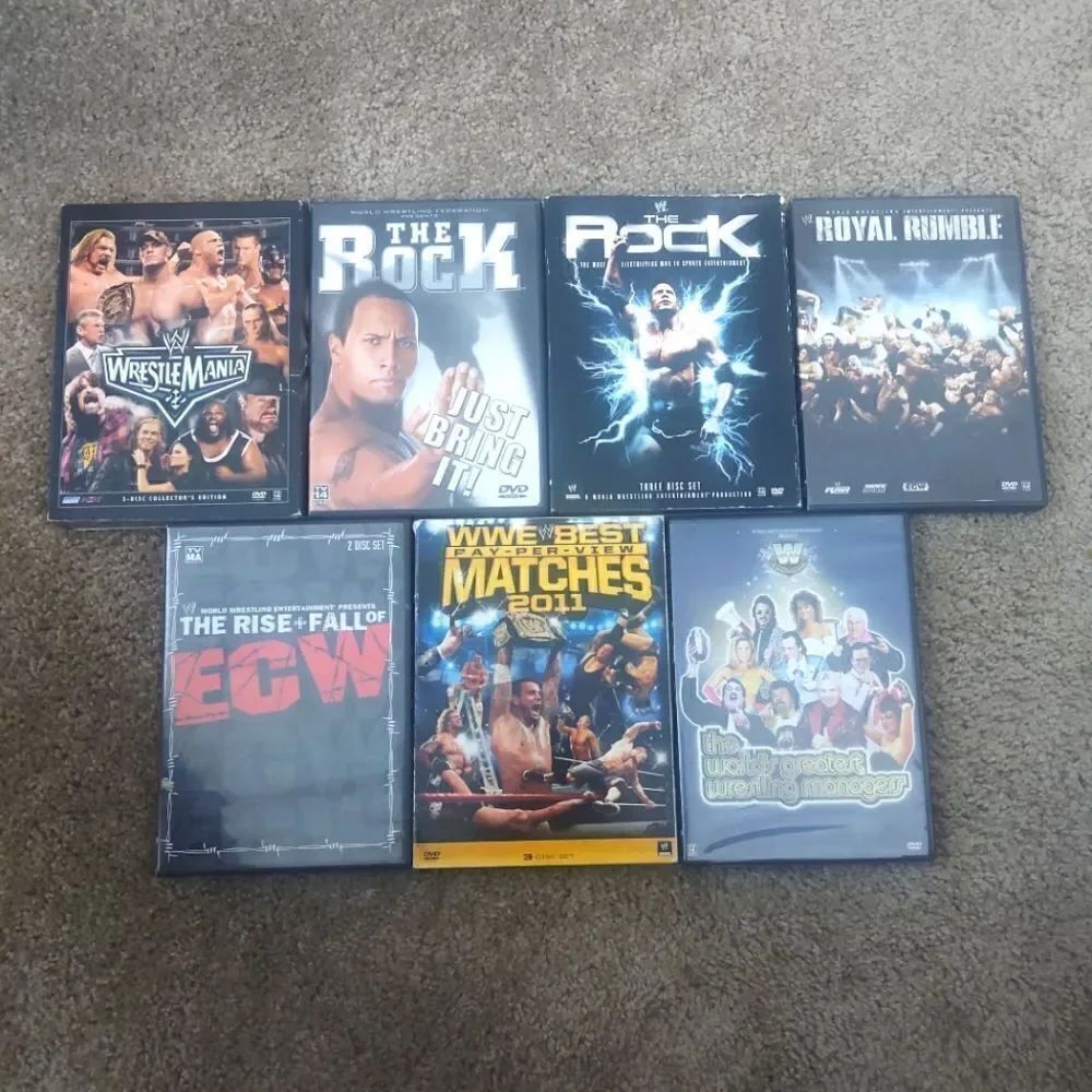 WWE 7 Wrestling DVD Lot, PRE-OWNED